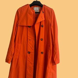 Moncler Women’s Orange Trench Coat in Size XS 🍁